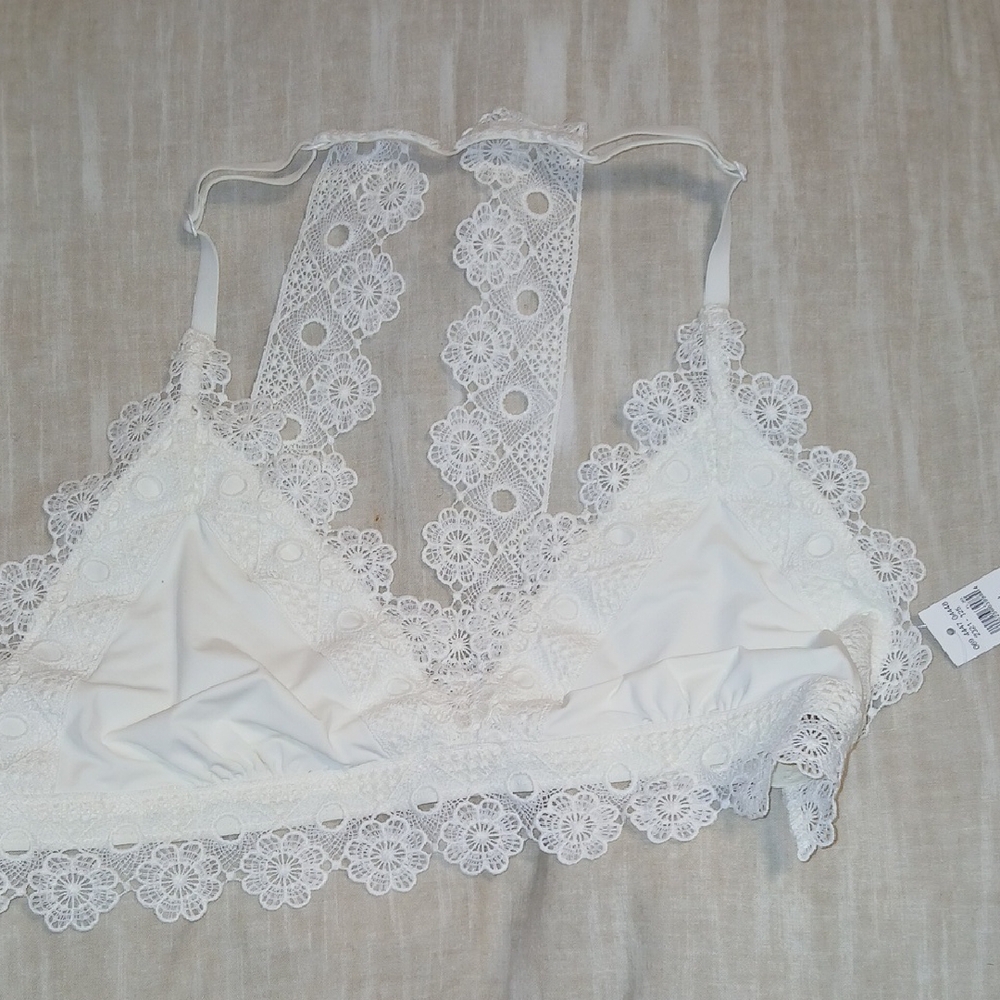 Elegant White Lace Bralette